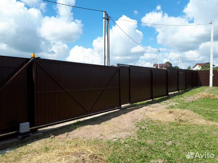 Установка автоматических откатных ворот