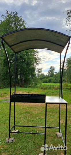 Мангал с крышей