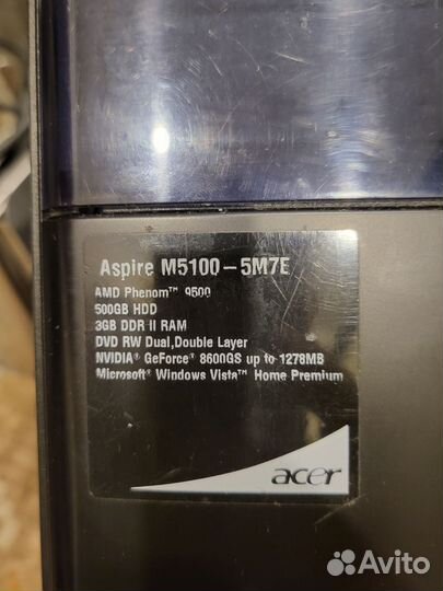 Компьютер acer aspire m5100