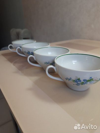 Чайные чашки Незабудки Дулево винтаж