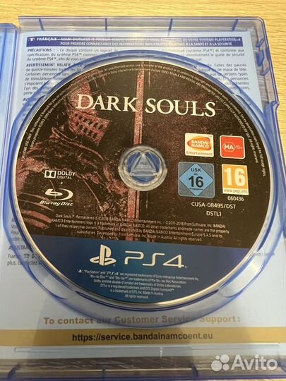 Dark souls remastered ps4 диск