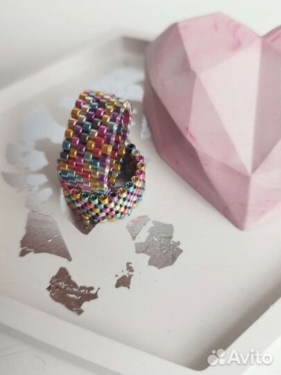 Кольцо из бисера