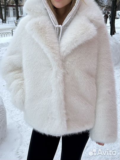 Шуба из эко меха короткая