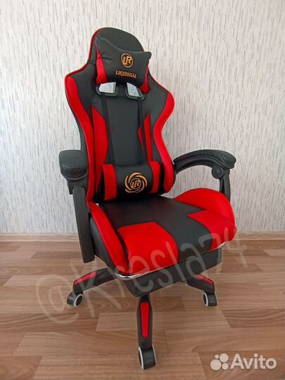 Геймерское кресло с подножкой LikeRegal. Новое