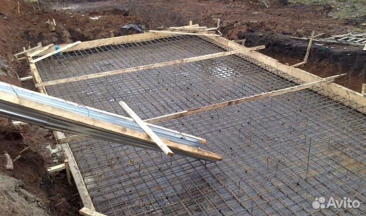 Фундаментные бетонные работы всех видов отмостки