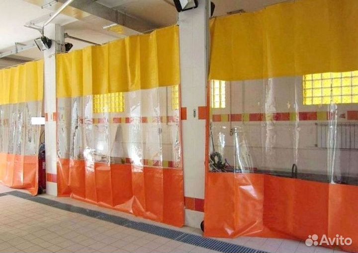 Штора пвх для автомойки гаража