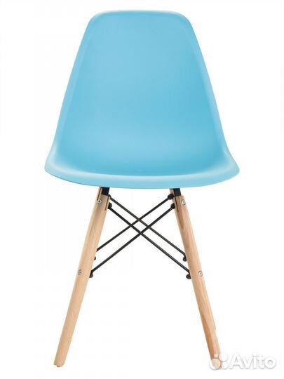 Стул в стиле eames DSW, голубой, 1 шт