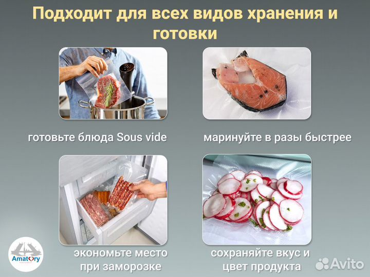 Пакеты - плёнка в рулонах для вакуумного упаковщик