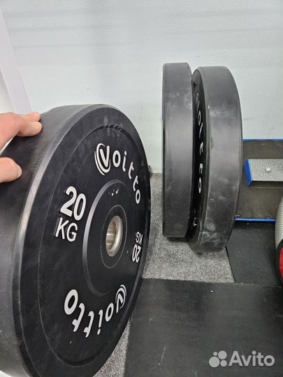 Блины бамперные, стойка и гриф