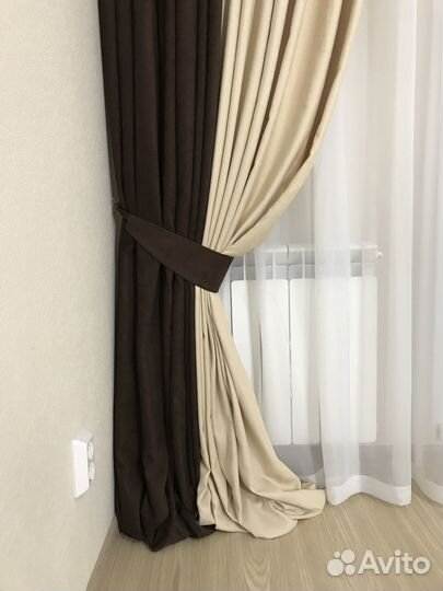 Шторы комбинированные, канвас
