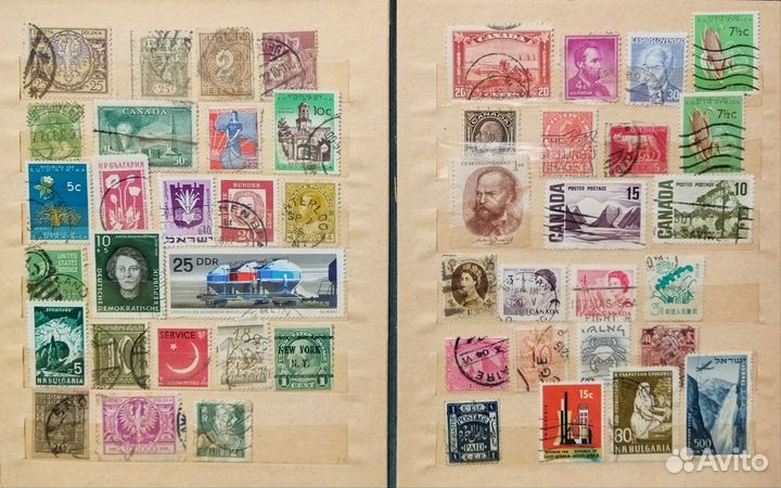 Альбом с почтовыми марками разных стран