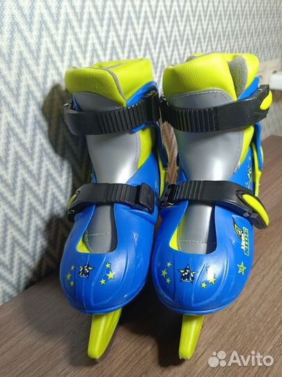 Коньки детские раздвижные Champion blue р. 33-36