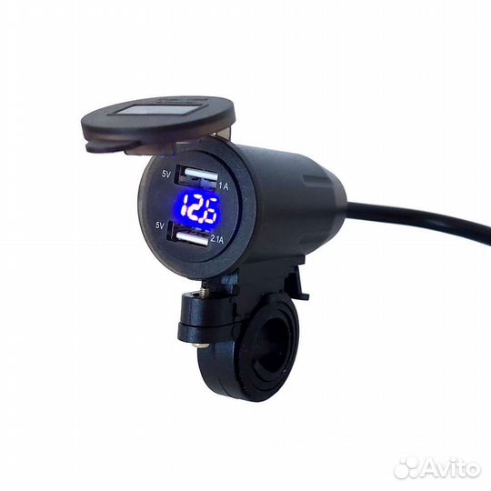 Зарядное устройство USB с вольтметром на руль