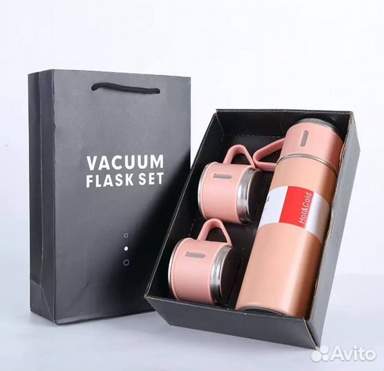 Термос для чая. Туристический. 3 кружки. 500 мл