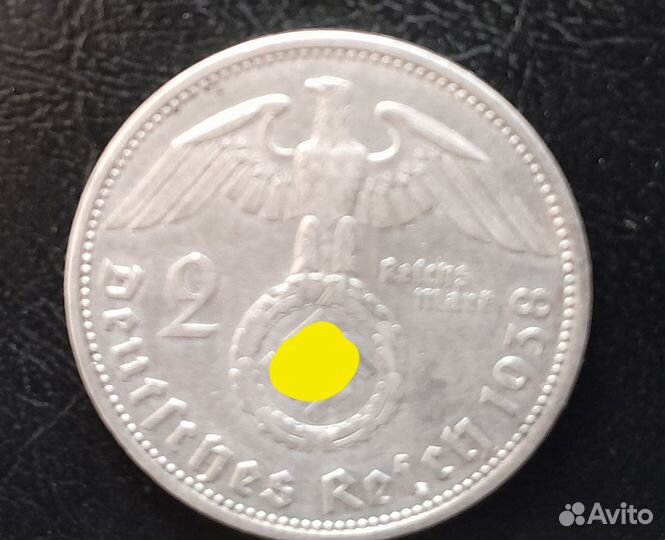 2 марки серебро Германия WW2