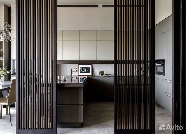 Межкомнатные перегородки из реек