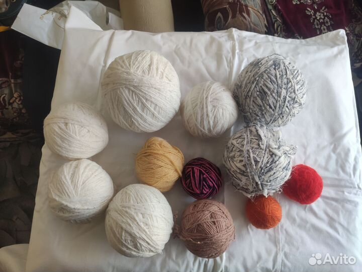 Пряжа мохер, шерсть, хлопок, акрил, мулине