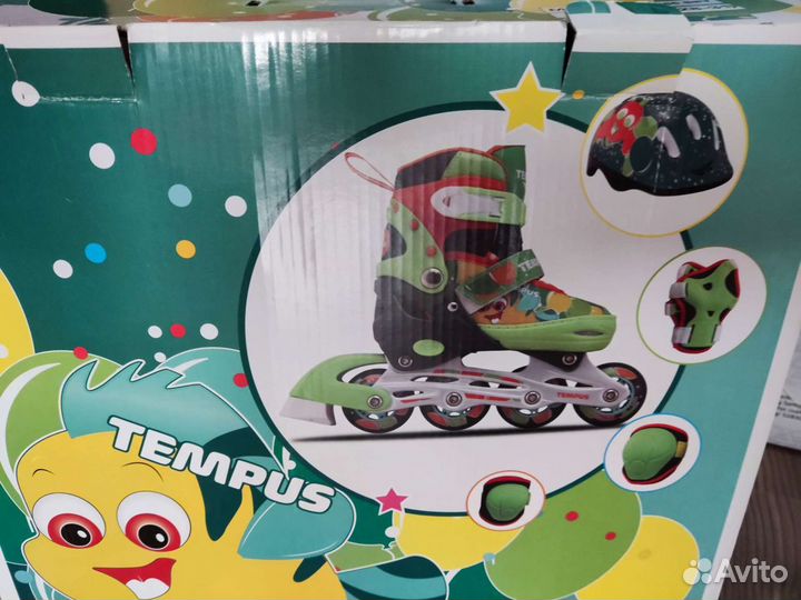 Роликовые коньки детские раздвижные. Размер 28-31