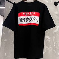 Футболка Vetements My Name Is Vetements Black Red