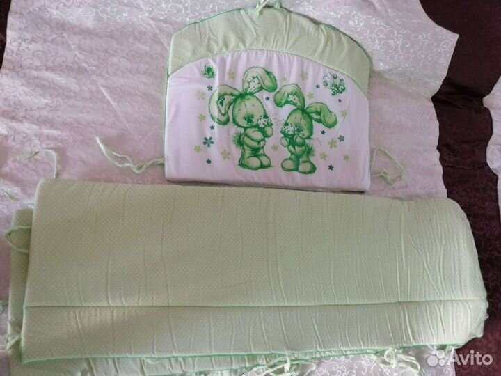 Бортики в детскую кроватку бу бесплатно