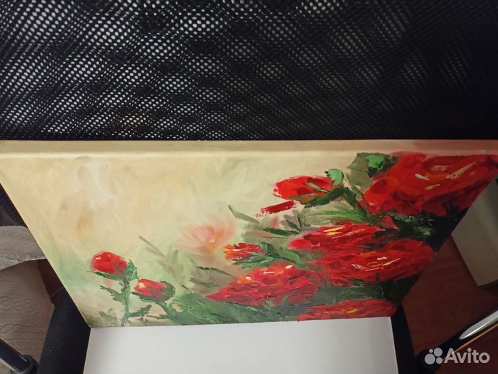 Картина маслом Цветы Розы 30*40 см
