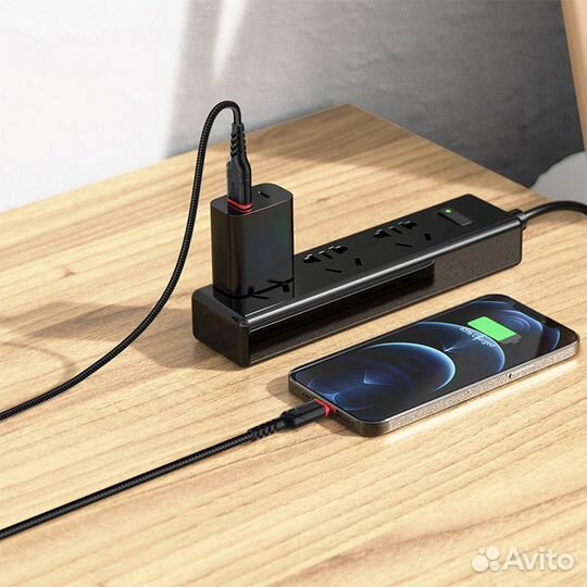 Кабель USB - Lightning 1м hoco X59 Victory черный