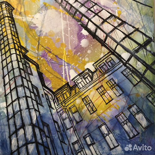 Интерьерна картина 100х110 «двор Петербурга»