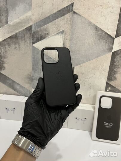 Чехол на iPhone 13 pro Leather Case кожаный