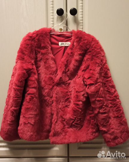 Новый меховой пиджак блейзер HM 122-128