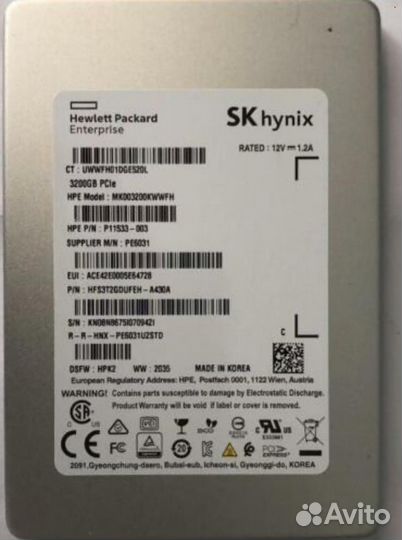 SK Hynix HP HFS3T2gdufeh-A430A 3.2TB Новый SSD Gen