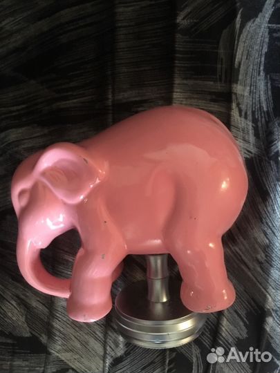 Керамический розовый слон