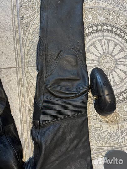 Мото штаны кожаные