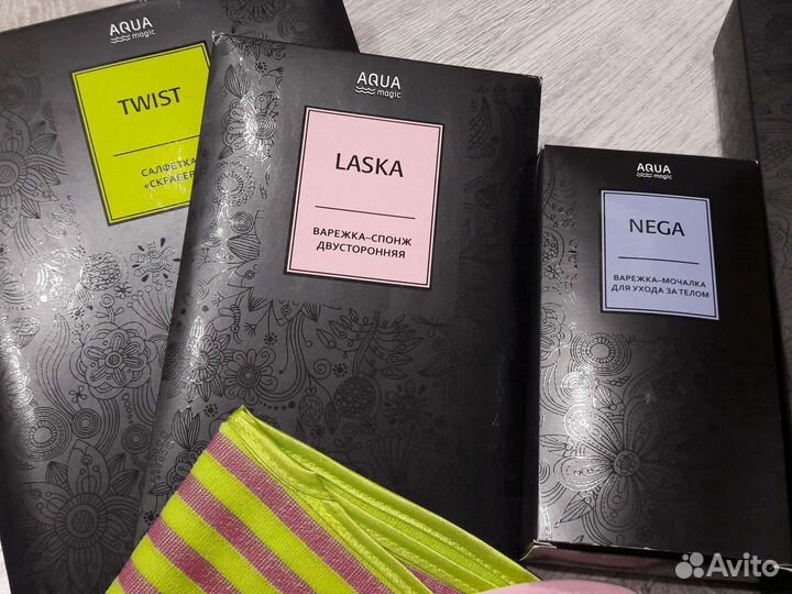 Салфетки,варежки,спонжи Гринвей