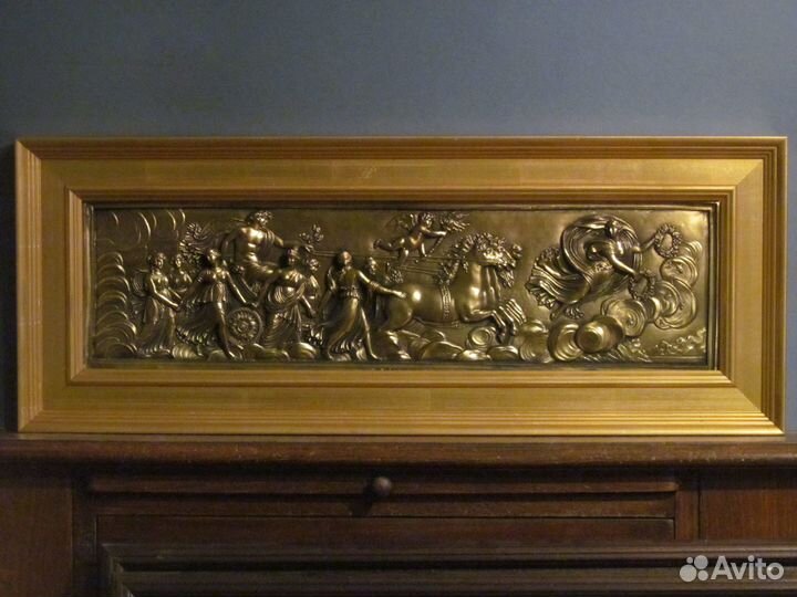 Аполлон. Картина из меди в деревянной раме