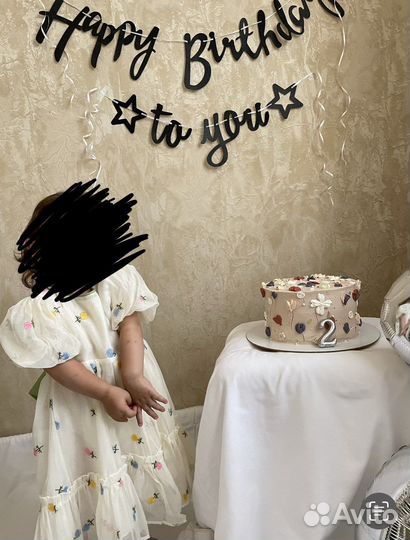 Платье для девочки 2-3 года,надевали 1раз