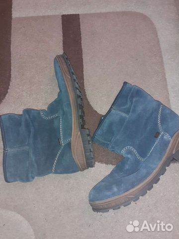 Полусапожки замшевые, р.40-41