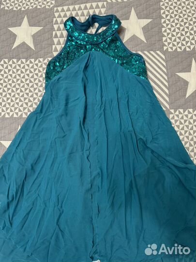 Костюм для танцев платье-боди с блестками