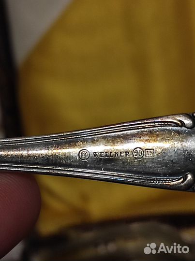 Набор антикварных серебряных вилочек. Германия