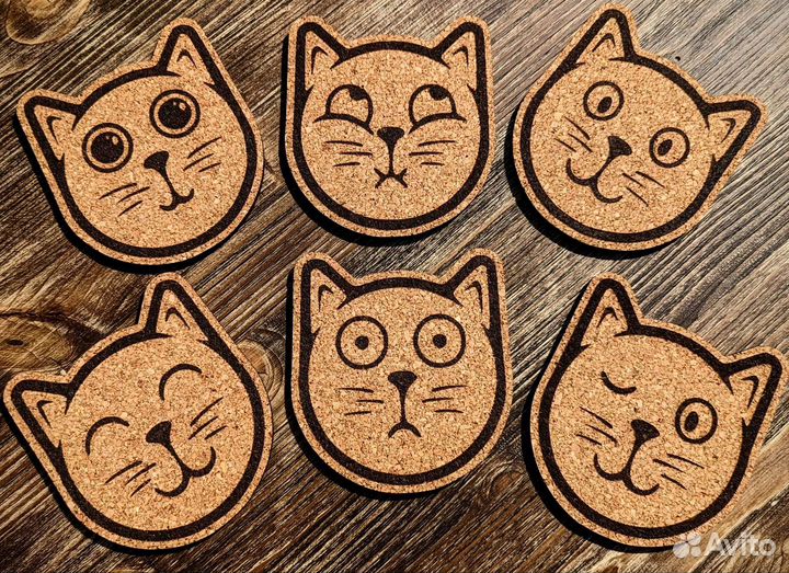 Подставки под горячее из пробкового дерева