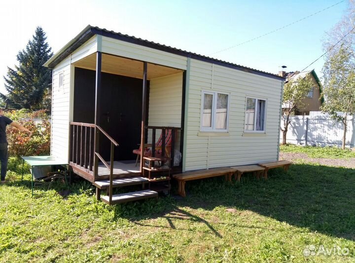 Бытовка для дачи с верандой, дачный домик