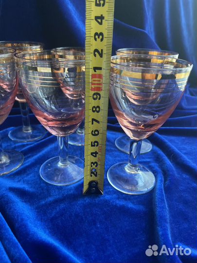 Рюмка бокалы розовое стекло СССР