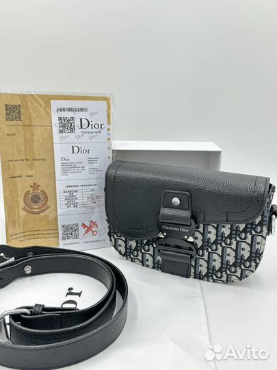 Сумка Dior Mini Saddle через плечо мужская новая