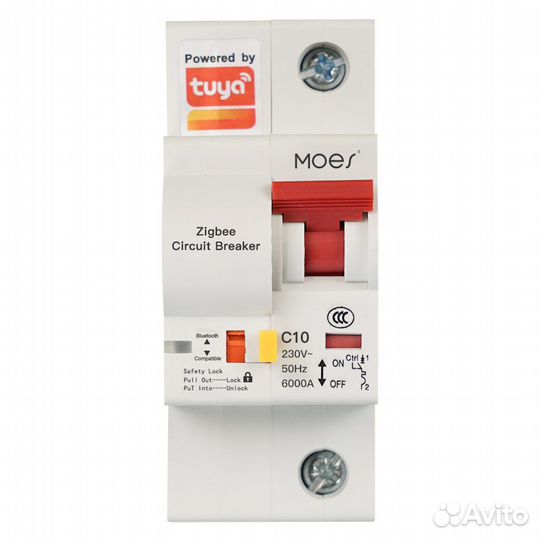 Выключатель Moes Zigbee circuit breaker 1P 10A