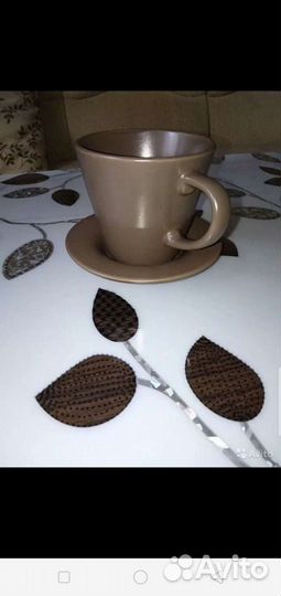 Бокалы, рюмки разные, коричневые 6 шт