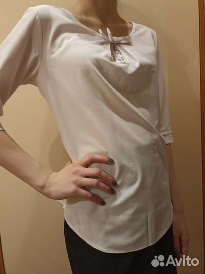 Блузка белая школьная рост 152-158
