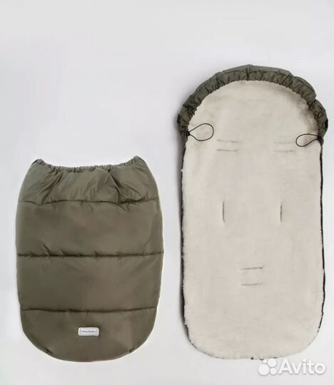 Зимний меховой конверт на коляску amarobaby