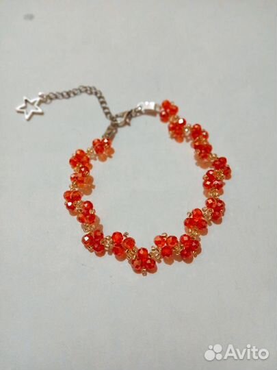 Браслеты из хрустальных бусин,ручной работы