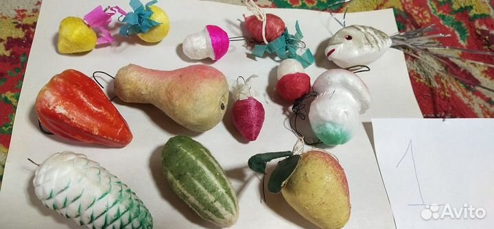 Елочные игрушки ватные 3 набора