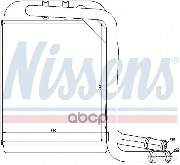 Радиатор отопителя 73976 Nissens