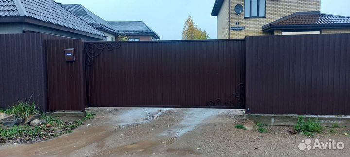 Откатные ворота, изготовление и монтаж